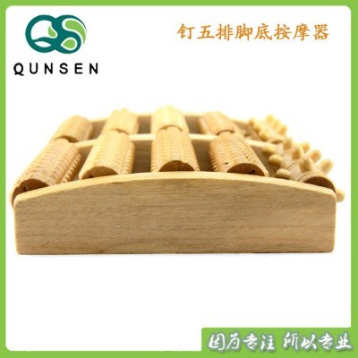 木质脚底滚轮按摩器经络按摩健身器 足底实木滚珠按摩器厂家批发图2
