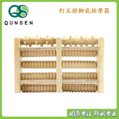 木质脚底滚轮按摩器经络按摩健身器 足底实木滚珠按摩器厂家批发图3