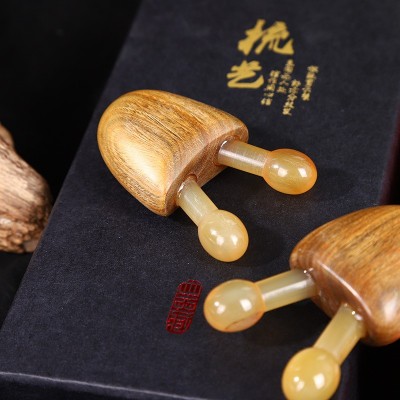 正品檀小蜗牛按摩美鼻器多工能美鼻耳刮点穴笔眼部拔筋棒图5