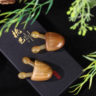 正品檀小蜗牛按摩美鼻器多工能美鼻耳刮点穴笔眼部拔筋棒图3