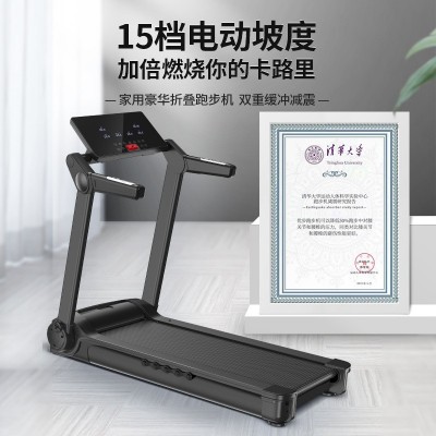 批发音乐黑家用折叠折叠式折叠小型英規家用款平板式多功能跑步机图3
