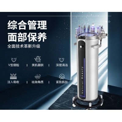 美容院银色皮肤综合管理韩国黑珍珠氢氧大小气泡清洁导入注氧仪器图4
