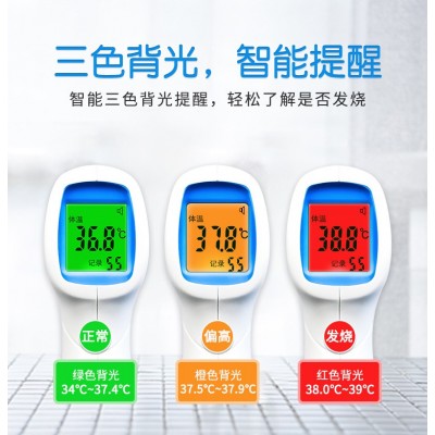 批发医用红外非接触体温计多功能婴儿儿童成人额头温度计人体表面图3
