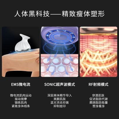 工厂直销小鲸鱼爆脂仪 微电流RF射频美体仪 家用纤体减肥美容仪器图2