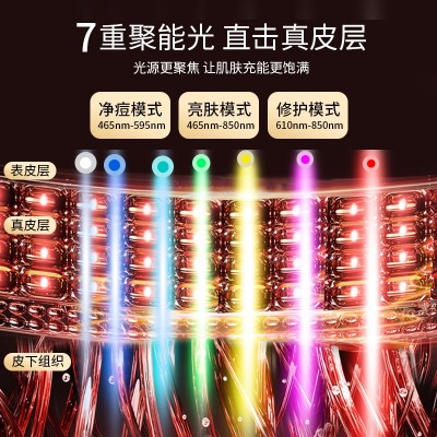 工厂定制光子嫩肤仪红蓝光面罩大排灯美容仪家用紧致提亮光谱仪图3