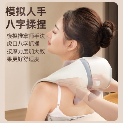 佳仁肩颈椎按摩器揉捏颈部多功能脖子全身电动加热肩膀按摩披肩图3
