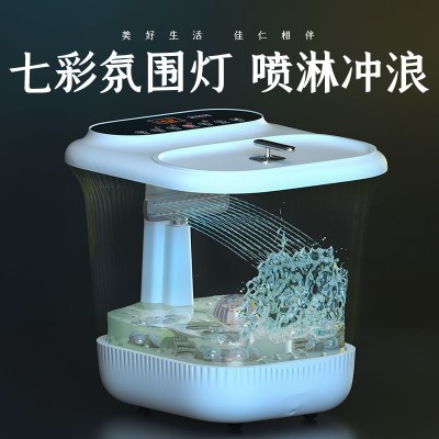 英文欧美佳仁390-8全自动足浴盆脚底按摩蒸泡脚桶电动深桶 洗脚盆图3