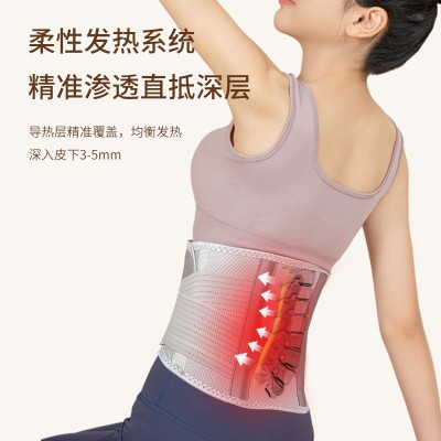 按摩腰带透气支撑电动发热束腰带保暖腰部震动热敷暖腹腰部按摩器图3