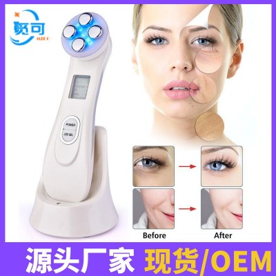厂家直供外贸微电流EMS电穿孔导入仪彩光嫩肤RF射频美容仪跨境图1