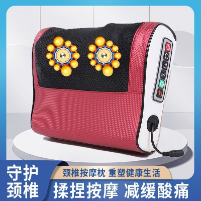 跨境按摩器多功能按摩颈部热敷腰部揉捏家用肩部肩膀颈肩仪器枕头图1
