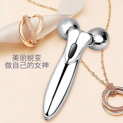太阳能提拉紧致美容仪面部滚轮按摩仪EMS微电流V脸神器Y型美容棒图1