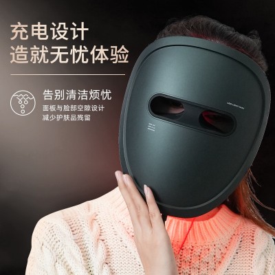 新款硅胶面罩美容仪家用led红蓝光光谱面膜仪大排灯光子嫩肤仪图3