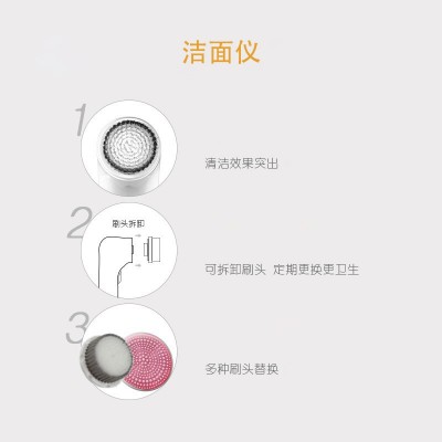 厂家电动洗脸仪声波洁面仪非充电式毛孔清洁仪硅胶软毛男女美容仪图4