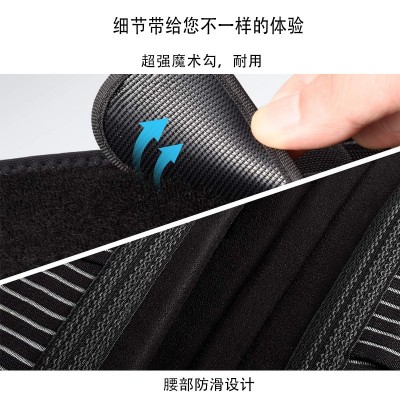 跨境弹力双重加压护腰带健身网布透气运动护腰力量支撑举重束腰带图2