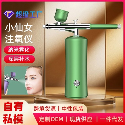 跨境注氧补水仪导入仪蒸脸器高压手持纳米喷雾面部美容家用注氧仪图4