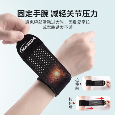 薄款缠绕加压运动护腕弹力健身排球篮球羽毛球护具透气固定护手腕图2