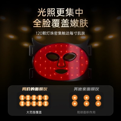 热销面罩美容仪家用硅胶面膜仪嫩肤仪光谱仪大排灯5种光源充电式图3