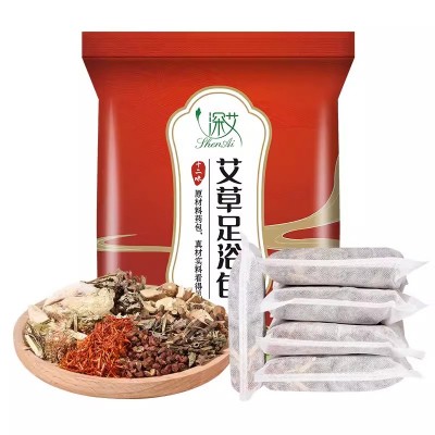 深艾艾草泡脚药包30包艾叶八味泡脚足浴包干艾草叶十二味洗脚泡澡图3