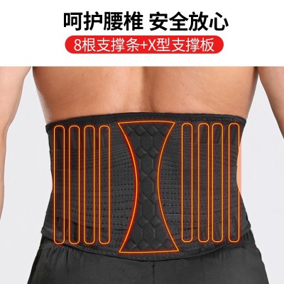 运动健身举重深蹲护腰带保暖透气束腰瑜伽暴汗加压支撑塑身收腹带图4