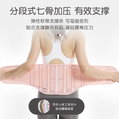 运动护腰带四季透气支撑腰带健身训练女收腹束腰带瑜伽收腹 带工厂图4
