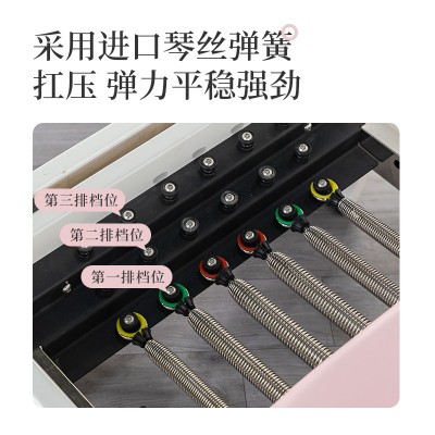 橡木烤漆定轨道粉色瑜伽平床商用塑形健身房静音普拉提核心小白床图4