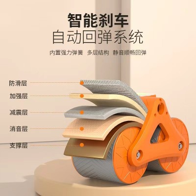 健腹轮运动回弹家用精品男女撑式腹肌轮练自动神器卷腹肘健身器材图4