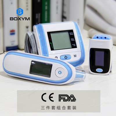 家用红外体温计 智能电子血压计 指夹脉搏血氧仪 英文版组合套装图5