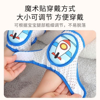 儿童护膝可调节魔术贴学步防摔护具春夏季宝宝膝盖护垫婴幼儿爬行图4