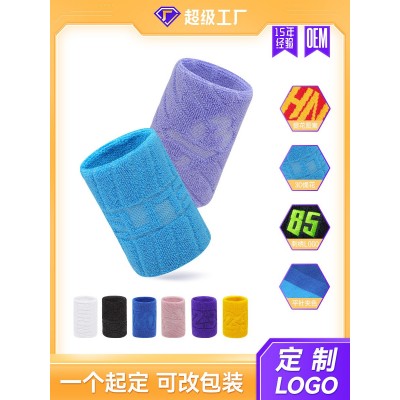 定制logo护腕纯棉擦汗透气吸汗篮球护腕跑步羽毛球健身护手带厂家图5