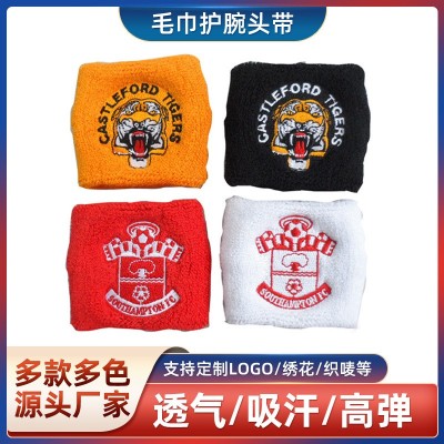 定 制厂家直销篮球健身运动毛巾护腕 透气吸汗棉手腕带刺绣LOGO图5