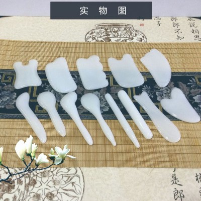 艾诗翊玉石刮痧拨筋棒脸部刮痧眼部面部全身刮痧板白玉玉石刮痧板图5