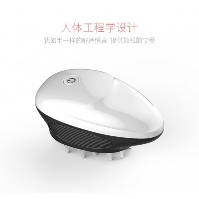 工厂供应新款头部按摩器 便携家用手持按摩刷 硅胶电动头皮按摩仪图3