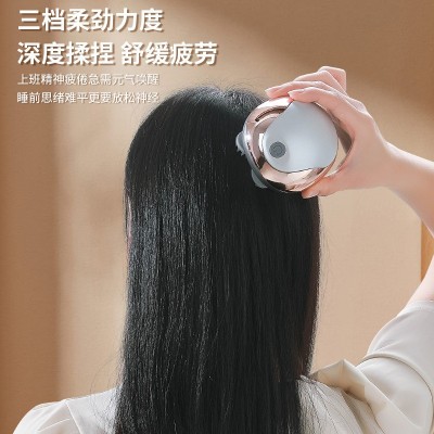 头皮按摩器迷你八爪鱼龙爪手充电多功能揉捏震动按摩仪头部按摩器图3