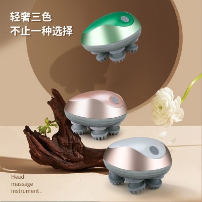 头皮按摩器迷你八爪鱼龙爪手充电多功能揉捏震动按摩仪头部按摩器图5