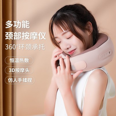 按摩枕头颈部按摩器一件代发揉捏颈部u型按摩器电动多功能 按摩枕图5