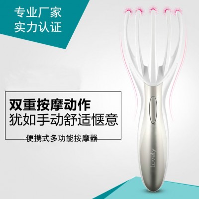 新款家用迷你多功能头部按摩机 电动头皮按摩梳 震动按摩 梳子厂家图5