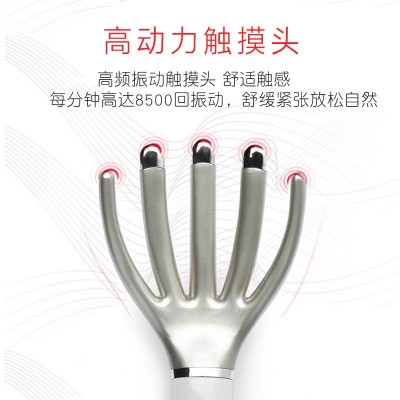 充电式新款迷你按摩器多功能加热按摩仪头部电动便携按摩梳震动图3