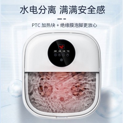 跨境折叠泡脚桶电动按摩足浴盆批发全自动家用高深足浴桶一件代发图3