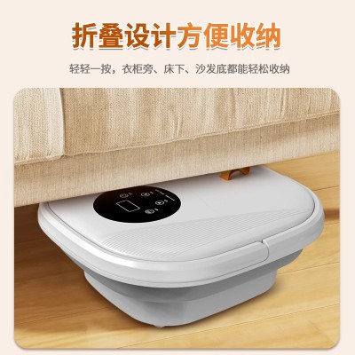 跨境可折叠足浴盆泡脚桶电动按摩器加热自动泡脚盆深桶家用足疗机图4