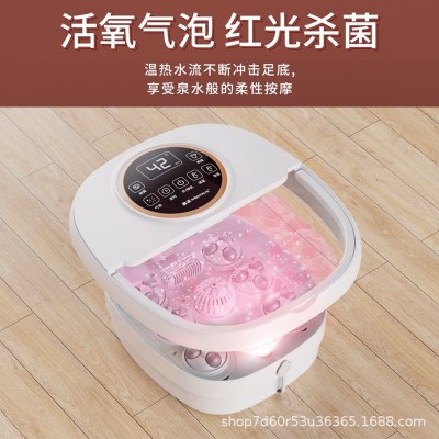 金正折叠全自动可加热恒温泡脚桶便携家用足浴盆电动按摩洗脚桶图3