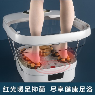 志高足浴盆 家用全自动按摩智能加热洗脚盆折叠足浴桶养生足疗机图2