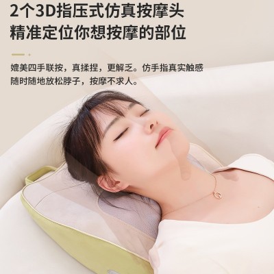 腰部按摩器背部颈椎全身多功能靠腰家用肩颈脖子揉捏热敷按摩仪器图3