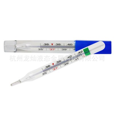 诺麦科龙灿无汞玻璃体温计英文大号腋下口腔表外贸出口款蓝芯图3