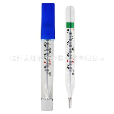 诺麦科龙灿无汞玻璃体温计英文大号腋下口腔表外贸出口款蓝芯图4