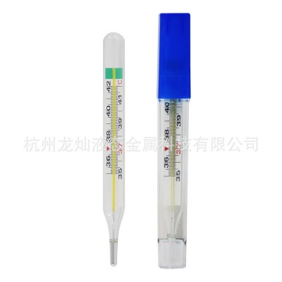 无汞玻璃体温计裸表款家庭常备大号腋下测温准确度高图1
