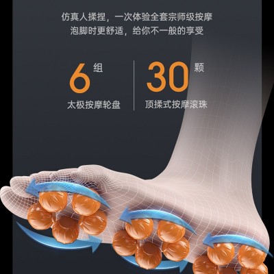 康佳足浴盆全自动恒温加热泡脚桶家用电动按摩深桶洗脚熏蒸足浴盆图1