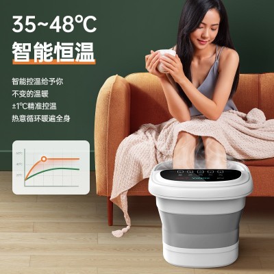 康佳折叠泡脚桶家用全自动恒温加热电动太极轮按摩无线遥控足浴盆图3
