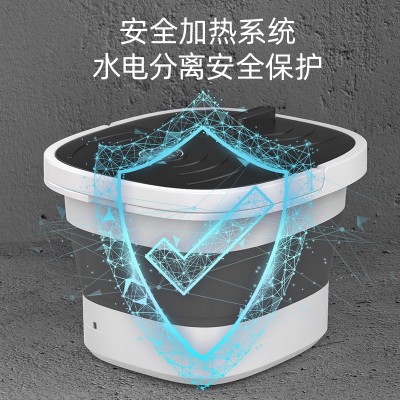 折叠泡脚桶一键启动泡脚盆家用便携恒温加热按摩足浴盆礼品代发图3