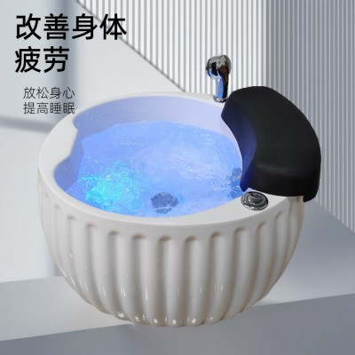 亚克力足浴盆便携美甲电动洗脚盆水疗养生按摩泡脚桶免安装汗蒸箱图1