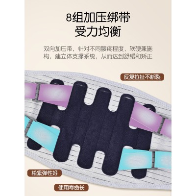 批发钢板护腰带腰椎间盘多重加压固定透气护腰肌保暖发热久坐劳损图3